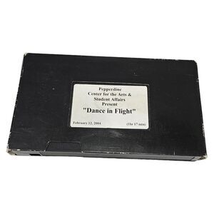 Vintage Pepperdine Center Art & Student Affairs - Dance in Flight VHS Tape 2004